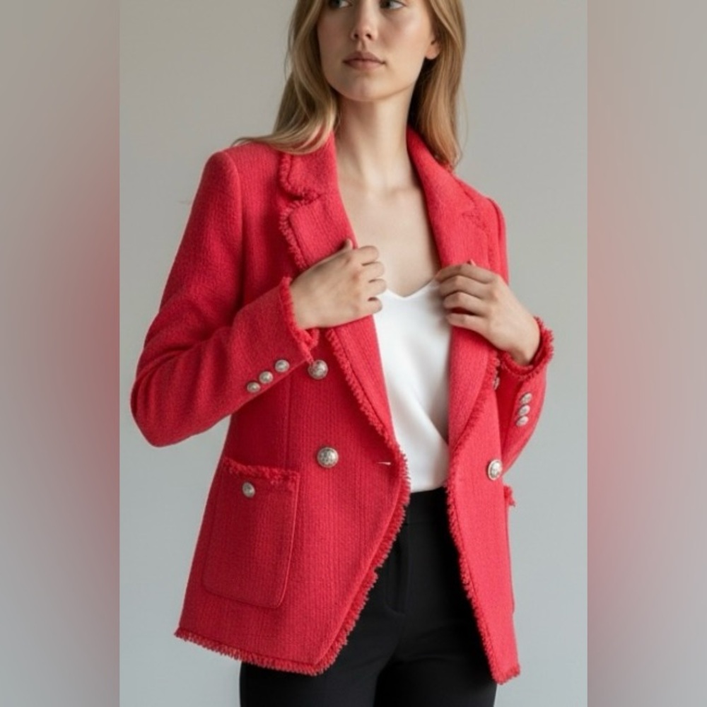 House of Harlow 1960 Pink Double-Breasted blazer